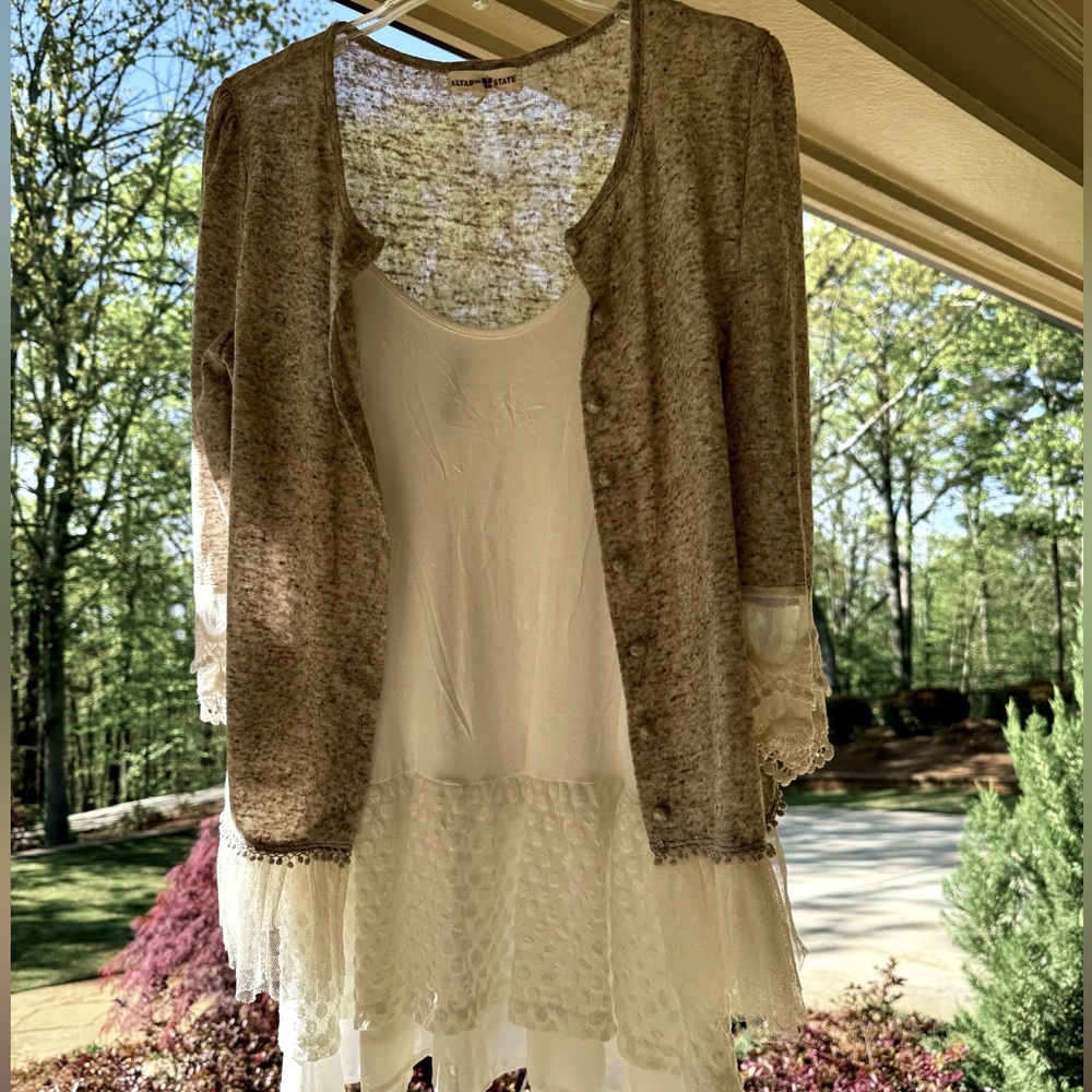 Women's Beige Sweater by Altar’d State